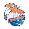 (2 Pack) Colombia Magnets - Travel Souvenir Magnet - Palm Tree Wave Decor - 5" On Longest Side - Premium Magnet - for Cars, Refrigerators, Toolboxes, Lockers - Made in USA - MAG18093