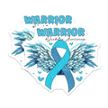 (2 Pack) Diabetes Awareness Magnets - Warrior Blue Ribbon Support - Chronic Illness Refrigerator Decor - 5 Inches On Longest Side - Thick Durable Magnet - Made in USA - MAG37184
