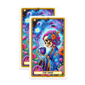 (2 Pack) Skeleton Mom Magnets - Coffee Lover Tarot Art - Vibrant Cosmic Aesthetic Decor - Unique Witchy Kitchen Accessories - 5 Inches On Longest Side - Thick Durable Magnet - Made in USA - MAG24692