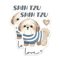 (2 Pack) Shih Tzu Magnets - Cute Cartoon Dog - Animal Fridge Magnets - Dog Lover Decor - Novelty Kitchen Magnets - 5" On Longest Side - for Cars, Fridges, Toolboxes - Made in USA - MAG7309