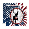 (2 Pack) American Flag Deer Magnets - Patriotic Buck Decor - USA Outdoorsman Emblem - Rustic Farmhouse Appeal - 5 Inches On Longest Side - Thick Durable Magnet - Made in USA - MAG20145