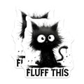 (2 Pack) Black Cat Magnets - Fluffy Cat - Funny Magnet Refrigerator - 5" On Longest Side - Premium Magnet - for Cars, Refrigerators, Toolboxes, Lockers - Made in USA - MAG14747
