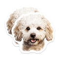 (2 Pack) Adorable Poodle Dog Magnets - Smiling Watercolor Puppy Art - Pet Lover Refrigerator Display - Kennel Accessory - 5 Inches On Longest Side - Thick Durable Magnet - Made in USA - MAG23646