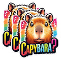 (3 Pack) Capybara Decals - Rodent Stickers - Laptop Decoration - 3 Inches On Longest Side - Easy Peel & Apply - Made in USA - 3MCS1501
