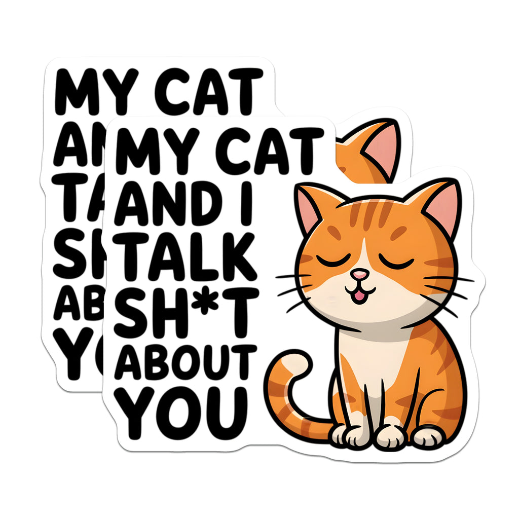 (2 Pack) Funny Cat Magnets - Sarcastic Pet Owner Humor - Refrigerator Locker Magnetic Kitchen Decor - 5 Inches On Longest Side - Thick Durable Magnet - Made in USA - MAG38787