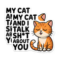 (2 Pack) Funny Cat Magnets - Sarcastic Pet Owner Humor - Refrigerator Locker Magnetic Kitchen Decor - 5 Inches On Longest Side - Thick Durable Magnet - Made in USA - MAG38787