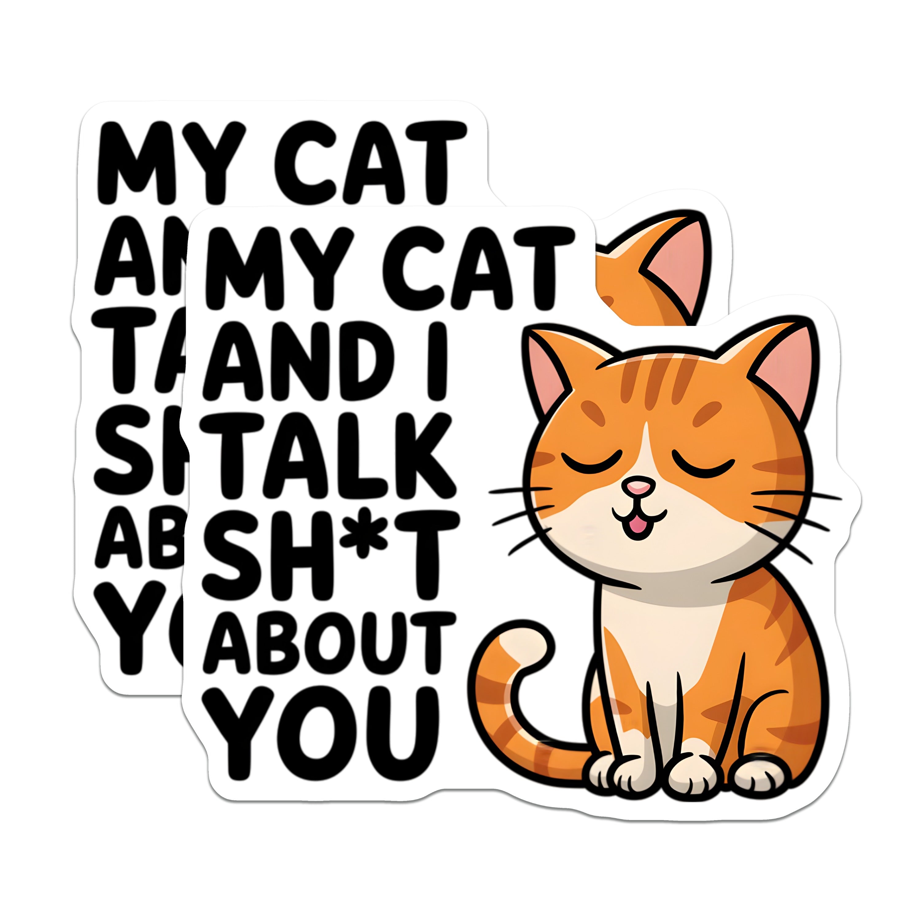 (2 Pack) Funny Cat Magnets - Sarcastic Pet Owner Humor - Refrigerator Locker Magnetic Kitchen Decor - 5 Inches On Longest Side - Thick Durable Magnet - Made in USA - MAG38787