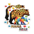 (2 Pack) Mama Bear Magnets - Puzzle Bear Design - 5" On Longest Side - for Cars, Fridges, Toolboxes - Made in USA - MAG8128