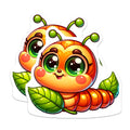 (2 Pack) Cute Caterpillar Magnets - Kawaii Insect Decor - Nursery Fridge Decor - Nature Lover Display - 5 Inches On Longest Side - Thick Durable Magnet - Made in USA - MAG36992