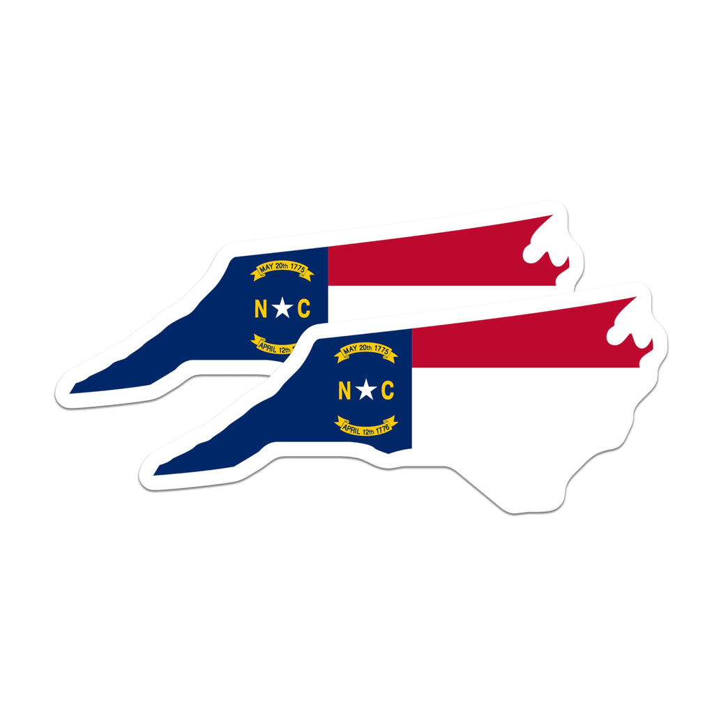 (2 Pack) North Carolina Flag Magnets - NC State Outline - Carolina Souvenir - 5 Inches On Longest Side - Thick Durable Magnet - Made in USA - MAG22587