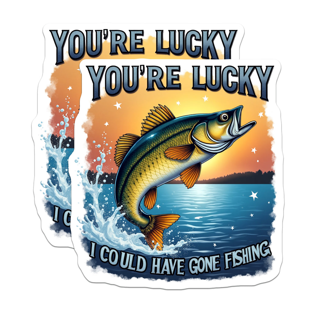 (2 Pack) Fishing Humor Magnets - Bass Fish Refrigerator Locker - Funny Fisherman Dad Man Cave - 5 Inches On Longest Side - Thick Durable Magnet - Made in USA - MAG37332