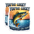 (2 Pack) Fishing Humor Magnets - Bass Fish Refrigerator Locker - Funny Fisherman Dad Man Cave - 5 Inches On Longest Side - Thick Durable Magnet - Made in USA - MAG37332