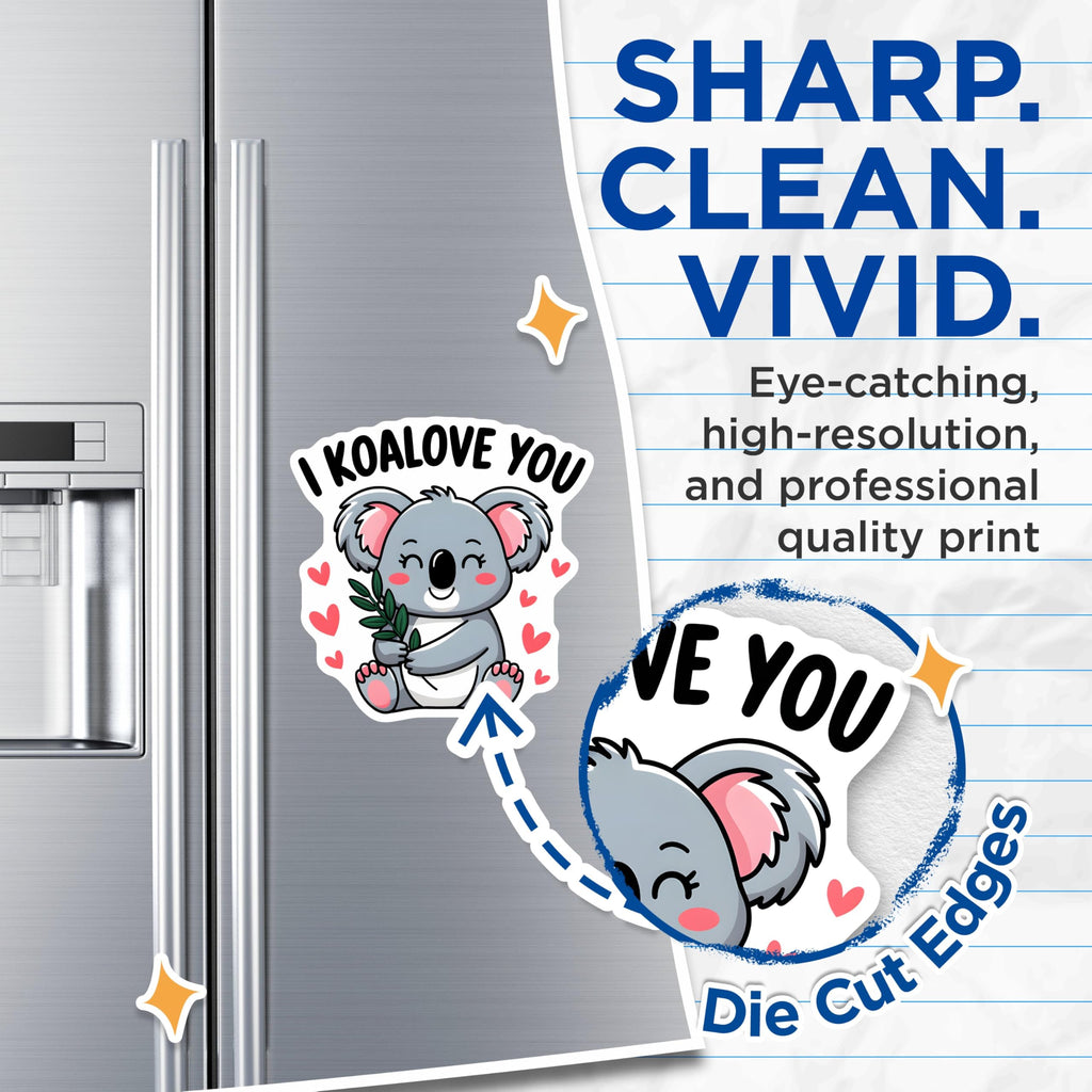 (2 Pack) I Koala You Magnets - Cute Koala Magnets for Refrigerator - Adorable Animal Magnets - 5" On Longest Side - for Cars, Fridges, Toolboxes - Made in USA - MAG3760