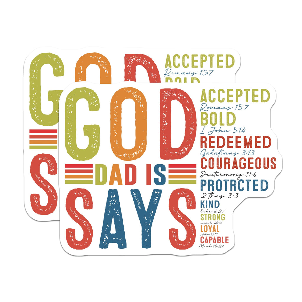 (2 Pack) God Says I Am Magnets - Christian Affirmation Decor - Bible Verse Faith Based Encouragement - 5 Inches On Longest Side - Thick Durable Magnet - Made in USA - MAG26692