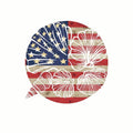 (3 Pack) American Flag Decals - Seashell Patriotic Stickers - Laptop Decor - 3 Inches On Longest Side - Easy Peel & Apply - Made in USA - 3MCS7734