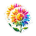 (2 Pack) Colorful Puzzle Flower Magnets - 5" On Longest Side - for Cars, Fridges, Toolboxes - Made in USA - MAG7893