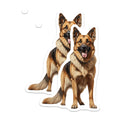 (2 Pack) German Shepherd Magnets - GSD Dog Lover Decor - Realistic Pet Portrait Fridge Magnets - 5 Inches On Longest Side - Thick Durable Magnet - Made in USA - MAG28020