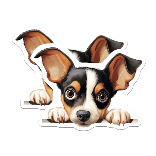 (2 Pack) Dog Lover Magnet - Animal Decor - Paw Fans - Adorable Canine - 5" On Longest Side - Sticks to Smooth Flat Surfaces - Made in USA - MAG10328