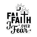 (2 Pack) Faith Over Fear Magnets - Christian Religious Decor - Inspirational Spiritual Reminders - 5 Inches On Longest Side - Thick Durable Magnet - Made in USA - MAG27119