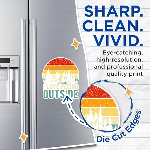 (2 Packs) I Love Peeing Outside Magnets - Nature Outdoorsman Hiking Hiker Magnets - 5 Inches On Longest Side - Premium Magnet - for Fridges, Toolboxes, Cars - Made in USA - MAG2381
