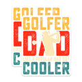 (2 Pack) Golfer Dad Stickers - Dad Humor Stickers - Golf Enthusiast Stickers - 5" On Longest Side - Sticks to Smooth Flat Surfaces - Made in USA - BMCS3701
