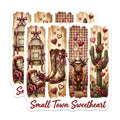 (2 Pack) Small Town Sweetheart Magnets - Country Valentine's Day - Cowboy Bull and Boots - 5" On Longest Side - Premium Magnet - for Cars, Refrigerators, Toolboxes, Lockers - Made in USA - MAG14478