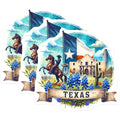 (3 Pack) Texas Pride Decals - Alamo Decal - Cowboy Laptop Decal- 3 Inches On Longest Side - Easy Peel & Apply - Made in USA - 3MCS5838