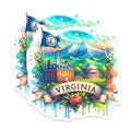(2 Pack) Virginia State Magnets - State Souvenir - Travel Collectible - Scenic Decor - 5" On Longest Side - for Cars, Fridges, Toolboxes - Made in USA - MAG6869