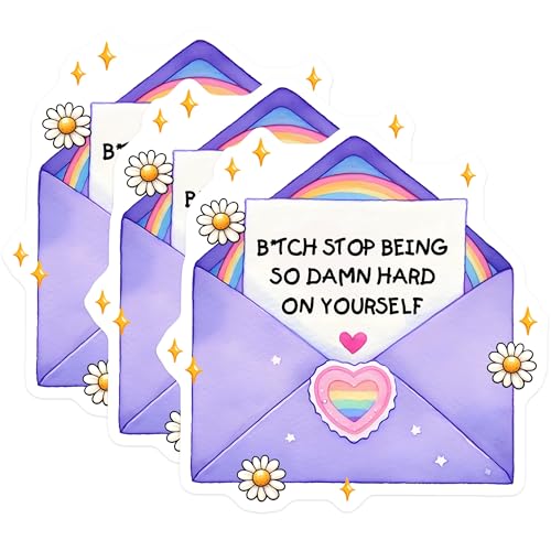 (3 Pack) Positive Affirmation Decals - Mental Health Sticker - Encouragement Decals - 3 Inches On Longest Side - Easy Peel & Apply - Made in USA - 3MCS6285