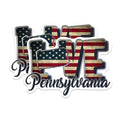 (2 Pack) Pennsylvania Love State Magnets - PA State USA Flag - Choose from 50 States - 5" On Longest Side - Premium Magnet - for Cars, Refrigerators, Toolboxes, Lockers - Made in USA - MAG1444