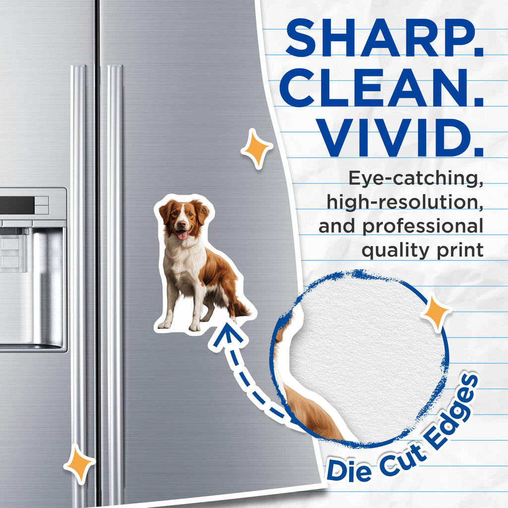 (2 Pack) Smiling Dog Portrait Magnets - Pet Lover Home Decor - Dog Mom Fridge Magnets for Pet Parent - 5 Inches On Longest Side - Thick Durable Magnet - Made in USA - MAG28240