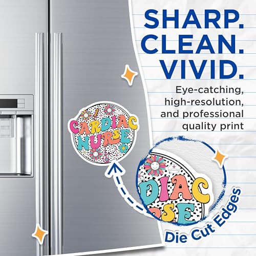 (2 Pack) Cardiac Nurse Magnets Magnets - Nurse Appreciation - Fun Nursing Magnet Set - 5" On Longest Side - Made in USA - Sticks to Refrigerators & Metal Surfaces - MAG9142