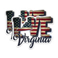(2 Pack) Virginia Love State Magnets - VA State USA Flag - Choose from 50 States - 5" On Longest Side - Premium Magnet - for Cars, Refrigerators, Toolboxes, Lockers - Made in USA - MAG1452
