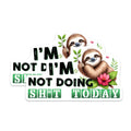 (2 Pack) Sloth Quote Magnets - Lazy Day Saying - Funny Animal Fridge Decals - 5" On Longest Side - Premium Magnet - for Cars, Refrigerators, Toolboxes, Lockers - Made in USA - MAG16695