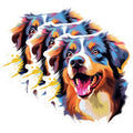 (3 Pack) Bernese Mountain Dog Decals - Colorful Dog Stickers - Laptop Decals - 3 Inches On Longest Side - Easy Peel & Apply - Made in USA - 3MCS0636