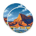 (2 Pack) Badlands National Park Bumper Magnet - US National Park - Choose from 63 Parks - 5" On Longest Side - Decal for Car Bumper, Laptop, Water Bottle, Wall, and Window - MAG1631