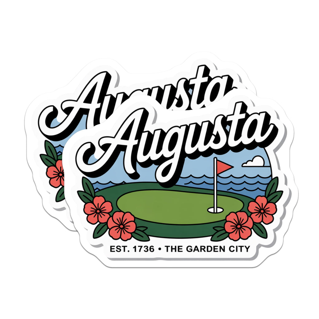 (2 Pack) Augusta Georgia Magnets - The Garden City - Golf Course Souvenir - 5" On Longest Side - Premium Magnet - for Cars, Refrigerators, Toolboxes, Lockers - Made in USA - MAG17998