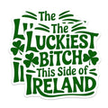(2 Pack) Lucky Irish Stickers - Funny Ireland Quote Stickers - Humorous Saying Decal for Laptops Water Bottles - 5" On Longest Side - Sticks to Smooth Flat Surfaces - Made in USA - BMCS3920