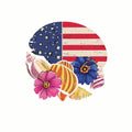 (3 Pack) American Flag Decals - Patriotic Flowers - Laptop Decal - 3 Inches On Longest Side - Easy Peel & Apply - Made in USA - 3MCS7762