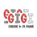 (2 Pack) Gigi Magnets - Blessed Gigi Decorations - Leopard Print Star Magnets - 5" On Longest Side - Premium Magnet - for Cars, Refrigerators, Toolboxes, Lockers - Made in USA - MAG14794