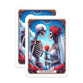 (2 Pack) Skeletal Couple Magnets - Eternal Love Goth Decor - Day of the Dead Romantic Art - Wedding Skeleton - 5 Inches On Longest Side - Thick Durable Magnet - Made in USA - MAG21256