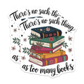 (2 Pack) Book Stack Magnets - Too Many Books Quote - Literary Reader Decor - Bookish Fridge Accessory - 5 Inches On Longest Side - Thick Durable Magnet - Made in USA - MAG19759
