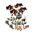(2 Packs) Sit. Stay. Love Magnets - Cute Funny Dog Mom Dog Dad Magnets - 5 Inches On Longest Side - Premium Magnet - for Fridges, Toolboxes, Cars - Made in USA - MAG2407