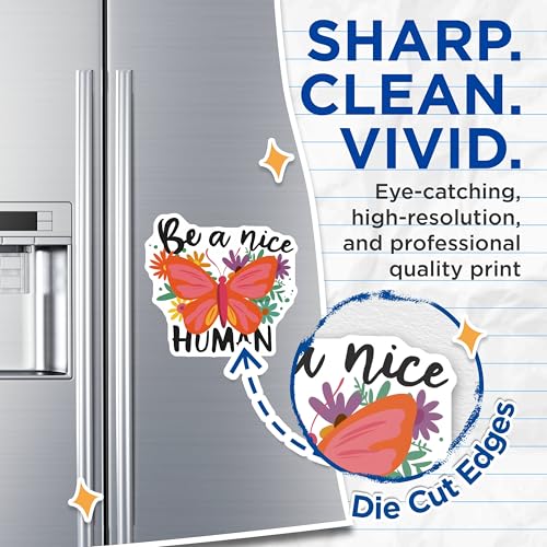 (2 Pack) Be a Nice Human Magnets Magnets - Inspirational Quotes - Positive Message Home Decor - 5" On Longest Side - Made in USA - Sticks to Refrigerators & Metal Surfaces - MAG8595