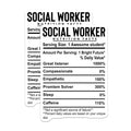 (2 Pack) Social Worker Magnets - Nutrition Facts - Social Worker Student Appreciation - 5" On Longest Side - Premium Magnet - for Cars, Refrigerators, Toolboxes, Lockers - Made in USA - MAG15112
