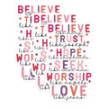 (3 Pack) Believe Like Mary Decals - Trust Like Joseph - Christian Love Hope Decals - 3 Inches On Longest Side - Easy Peel & Apply - Made in USA - 3MCS1865
