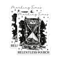 (2 Pack) Marking Time's Relentless March Magnets - Hourglass with Stars - Time Management Decor - 5" On Longest Side - for Cars, Refrigerators, Toolboxes, Lockers - Made in USA BMCS3527