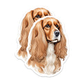 (2 Pack) Cocker Spaniel Magnets - Watercolor Dog Art - Pet Lover Accessories - 5 Inches On Longest Side - Thick Durable Magnet - Made in USA - MAG39653