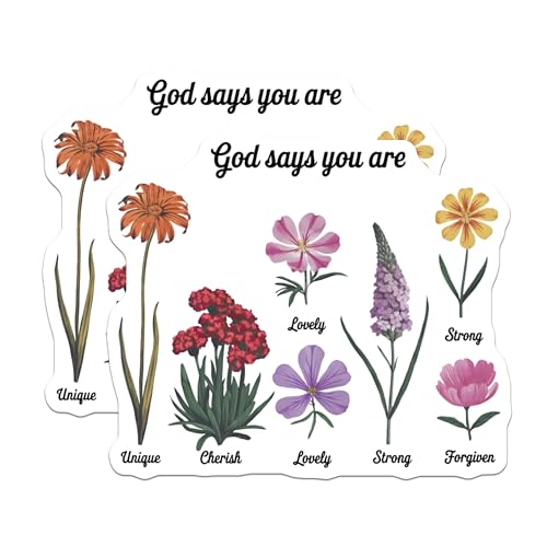 (2 Pack) Inspirational Floral Magnets - Uplifting Quote Magnets - Motivational Flower Magnets - 5" On Longest Side - for Cars, Fridges, Toolboxes - Made in USA - MAG6632