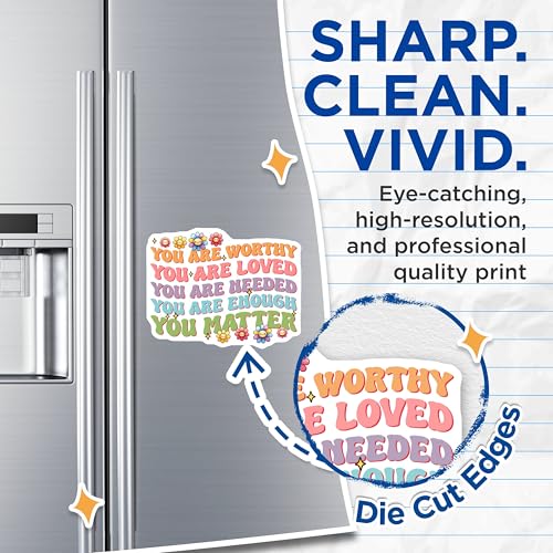 (2 Pack) You are Worthy Magnets - Encouraging Words - Positive Message - 5" On Longest Side - for Cars, Fridges, Toolboxes - Made in USA - MAG8239
